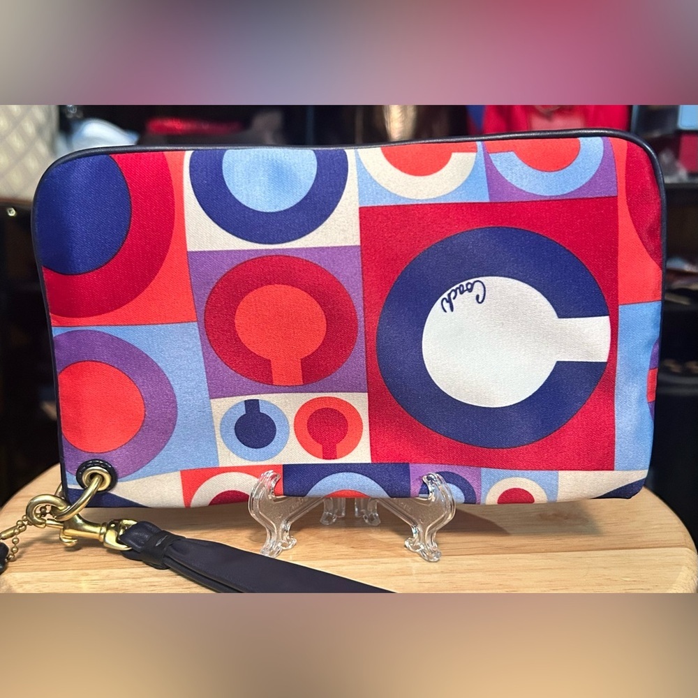 2008 SET Coach Madison Op Art Julianne Shoulder Bag w/ Fold-over Clutch Wristlet - Picture 11 of 15